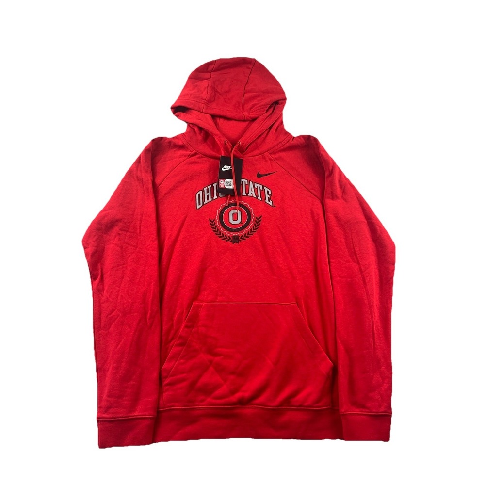 Nike Ohio State Buckeyes Hoodie‎ Varsity Fleece Red Pullover Women's Large NWT